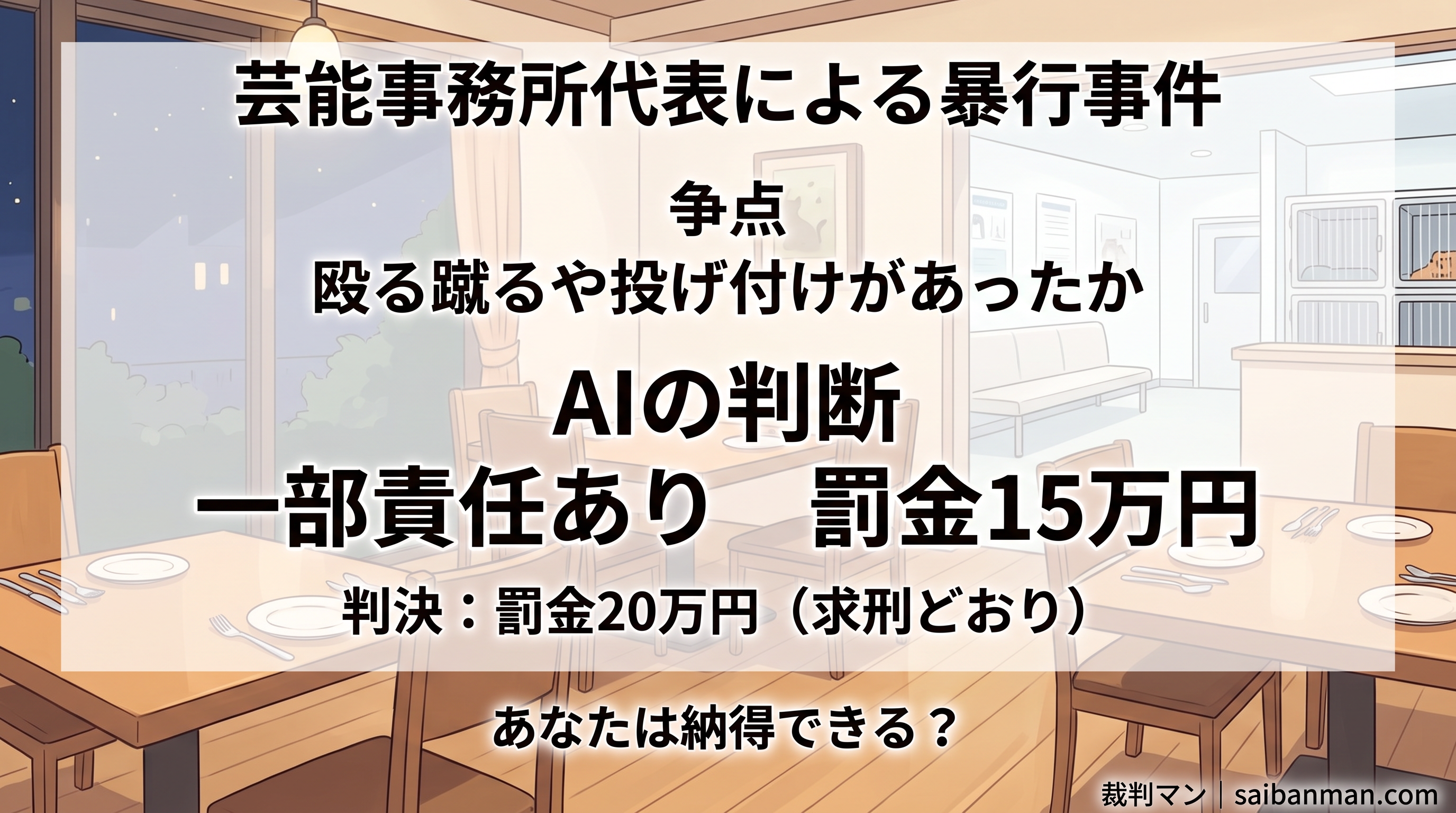 芸能事務所代表による従業員・元マネジャーへの暴行事件のイメージ画像